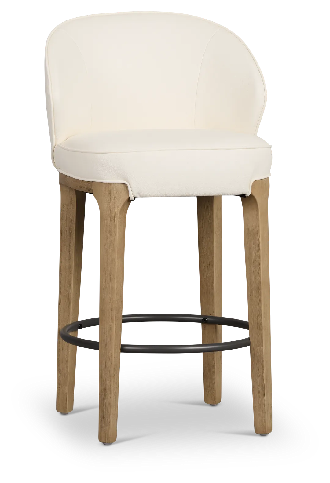 Libby Whitemicro 24" Upholstered Barstool
