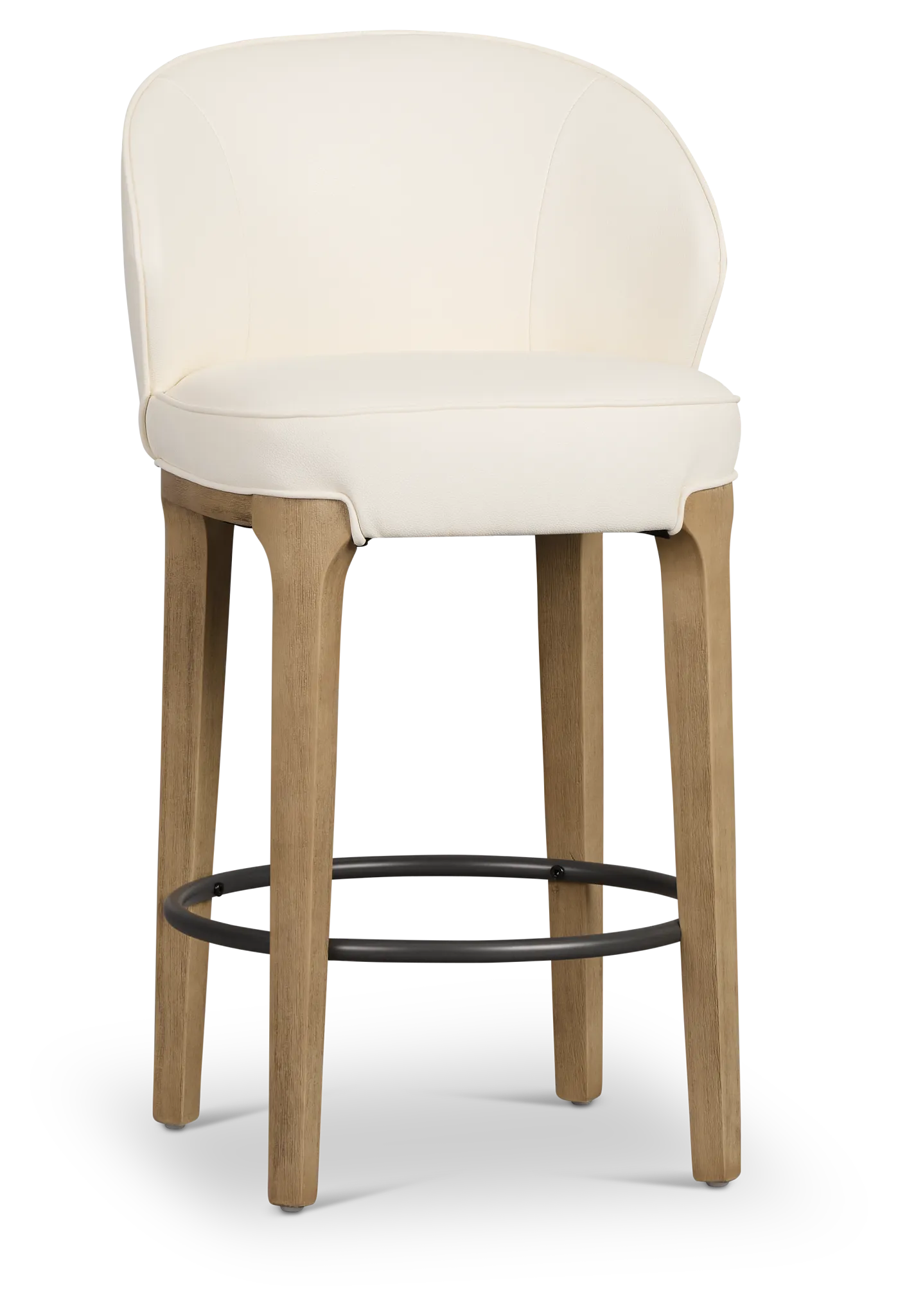 Libby Whitemicro 24" Upholstered Barstool