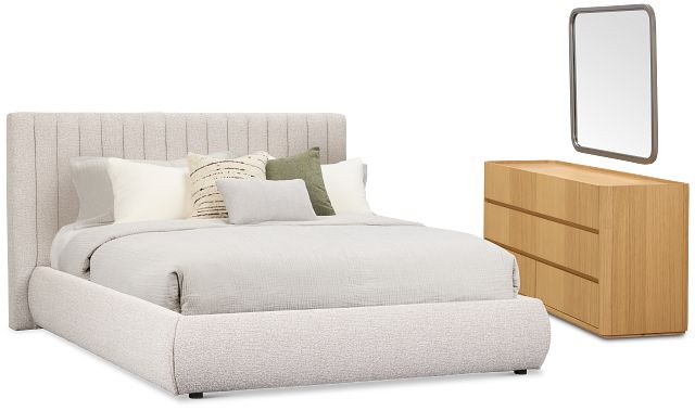 Nomad Gray Uph Platform Bedroom With Light-tone Cases