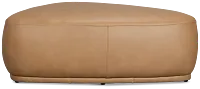 Jovi Brown Leather Large Accent Ottoman