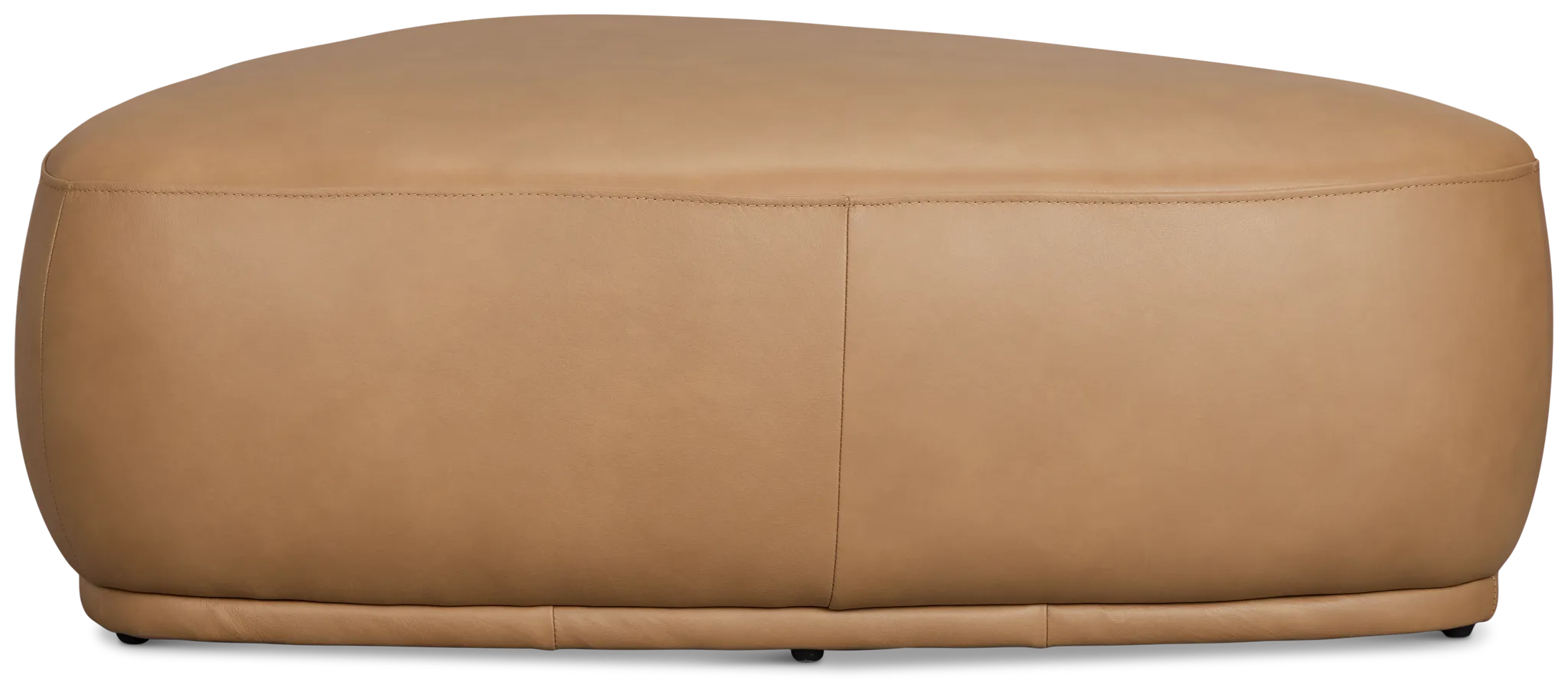 Jovi Brown Leather Large Accent Ottoman