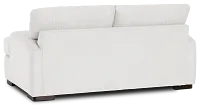 Alpha White Fabric Loveseat