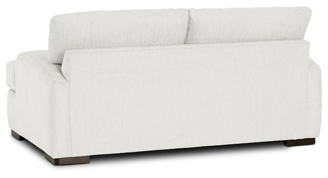 Alpha White Fabric Loveseat