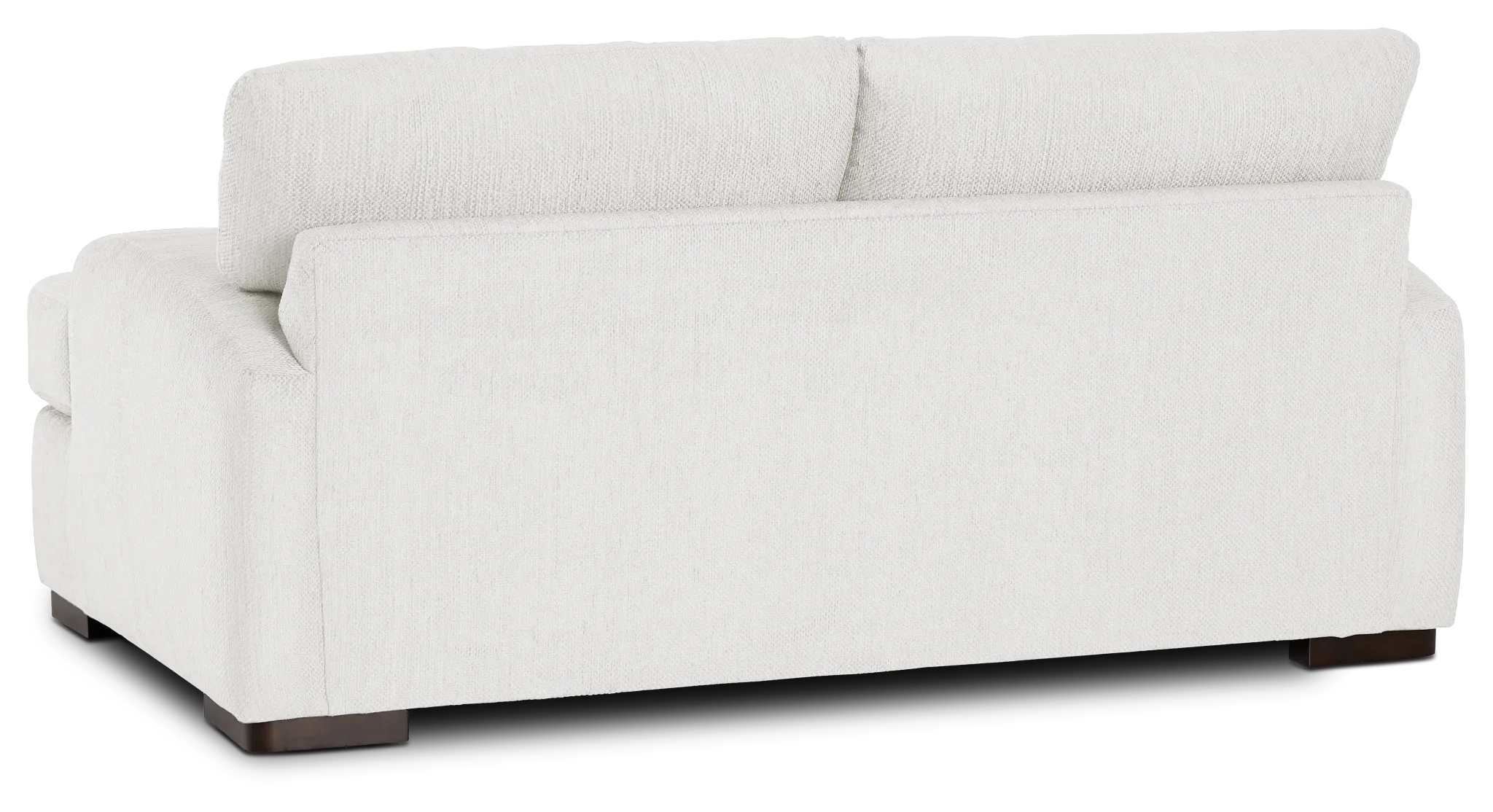 Alpha White Fabric Loveseat