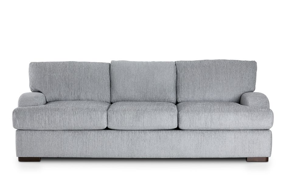 Alpha Light Gray Fabric Sofa 9213