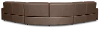 Sawyer Dark Brown Micro Small Triple Power Reclining Two-arm Sectional