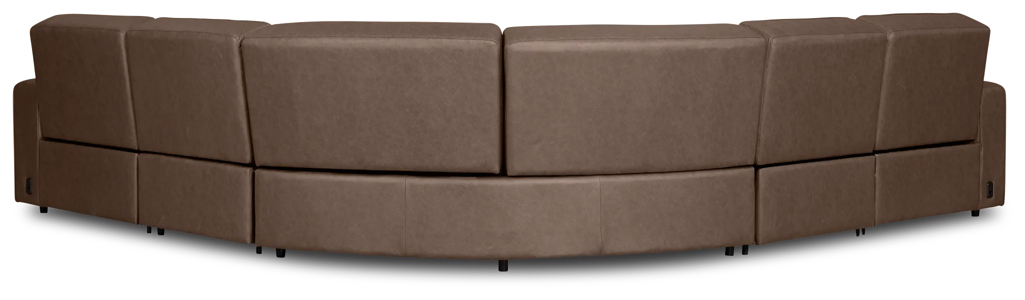 Sawyer Dark Brown Micro Small Triple Power Reclining Two-arm Sectional