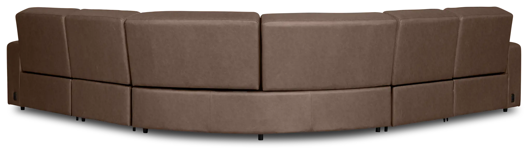 Sawyer Dark Brown Micro Small Triple Power Reclining Two-arm Sectional Sawyer Dark Brown Micro Small Triple Power Reclining Two-arm Sectional