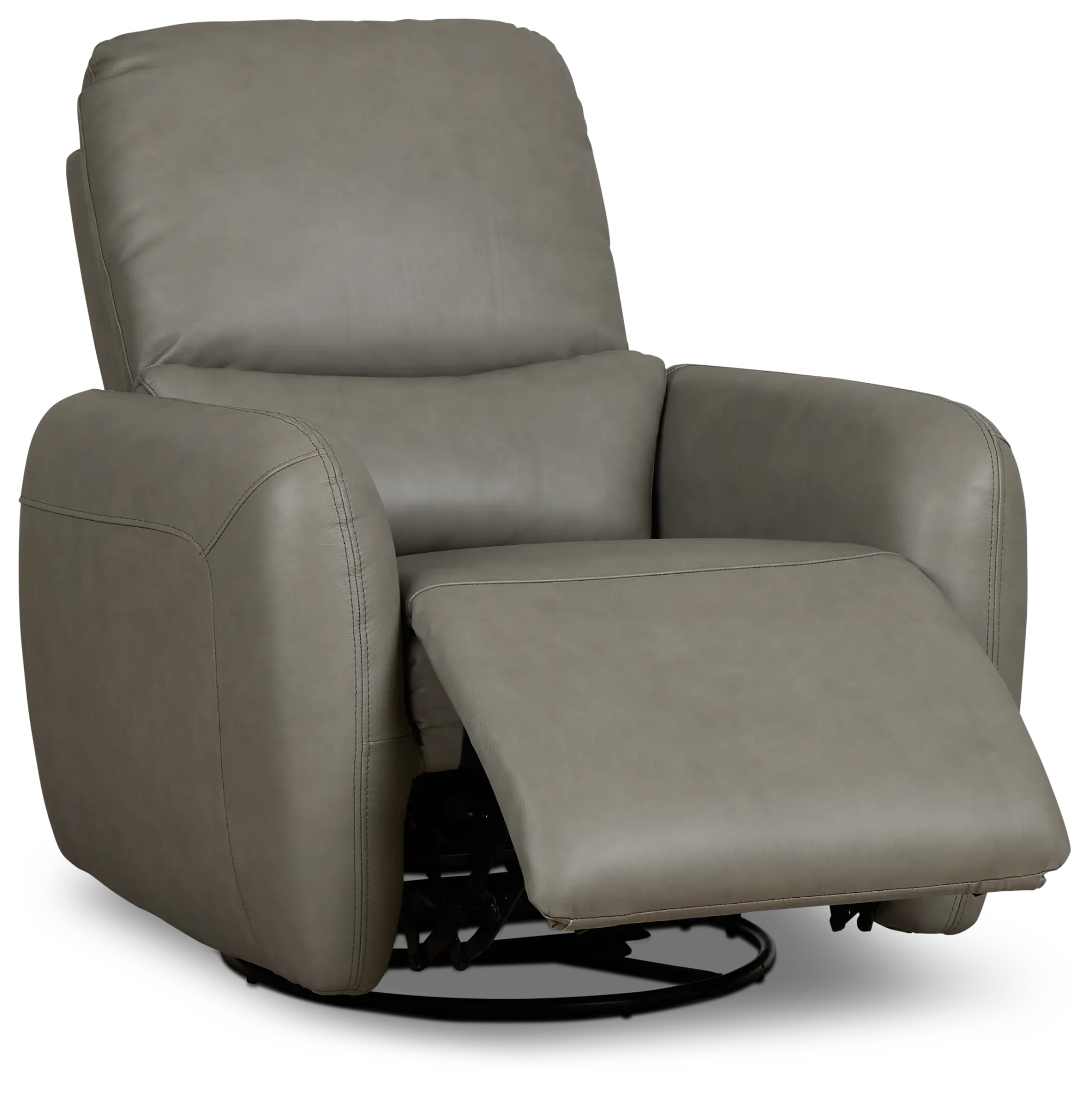 Eve Light Gray Lthr/vinyl Power Swivel Glider Recliner Eve Light Gray Lthr/vinyl Power Swivel Glider Recliner