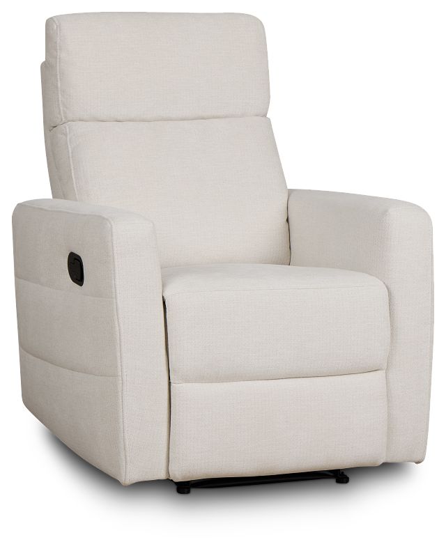 Rae White Fabric Recliner
