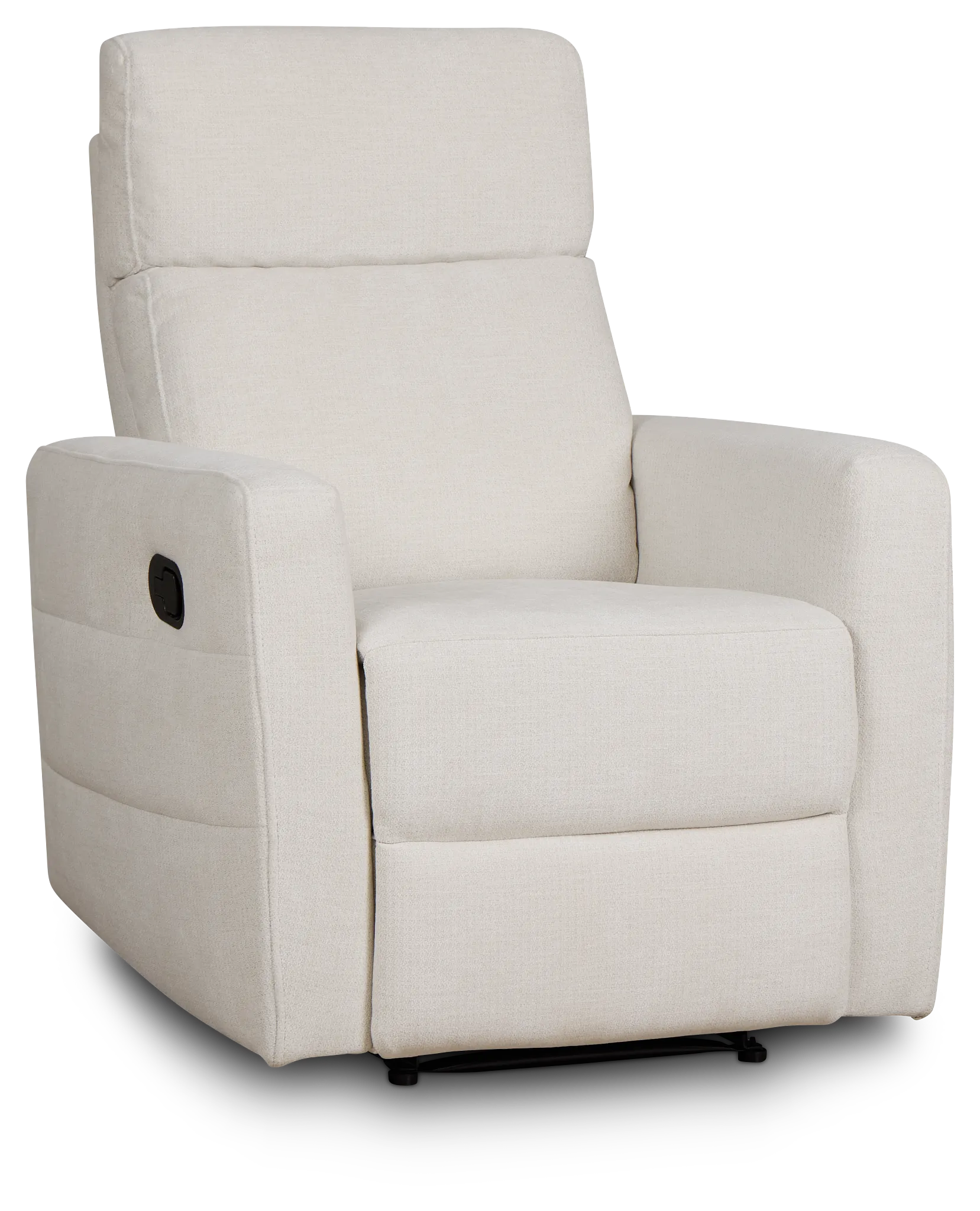 Rae White Fabric Recliner