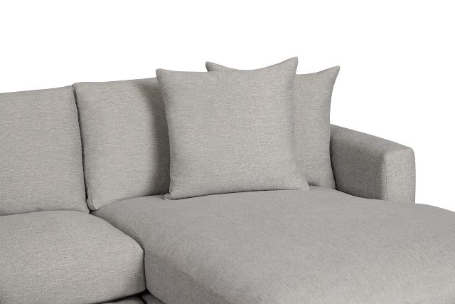 Emma Gray Fabric Right Chaise Sectional