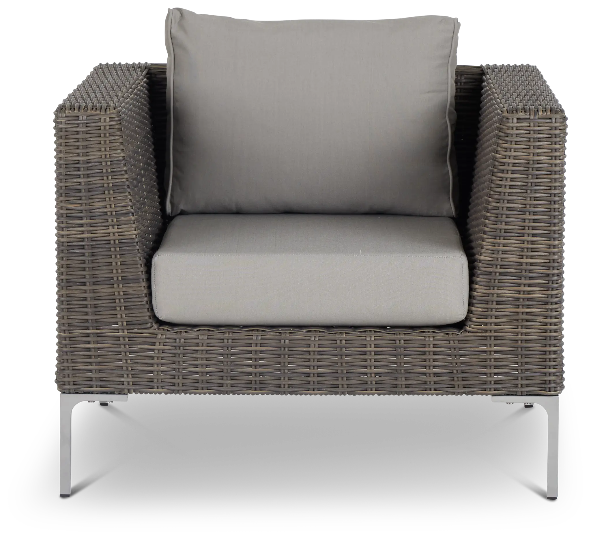 Tulum Gray Woven Cushioned Arm Chair Tulum Gray Woven Cushioned Arm Chair