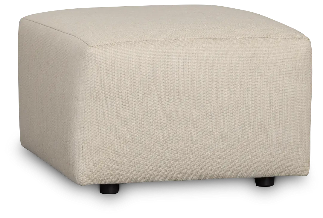 Rhodes Beige Fabric Ottoman Rhodes Beige Fabric Ottoman