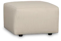 Rhodes Beige Fabric Ottoman