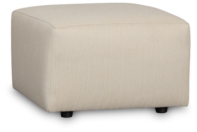 Rhodes Beige Fabric Ottoman