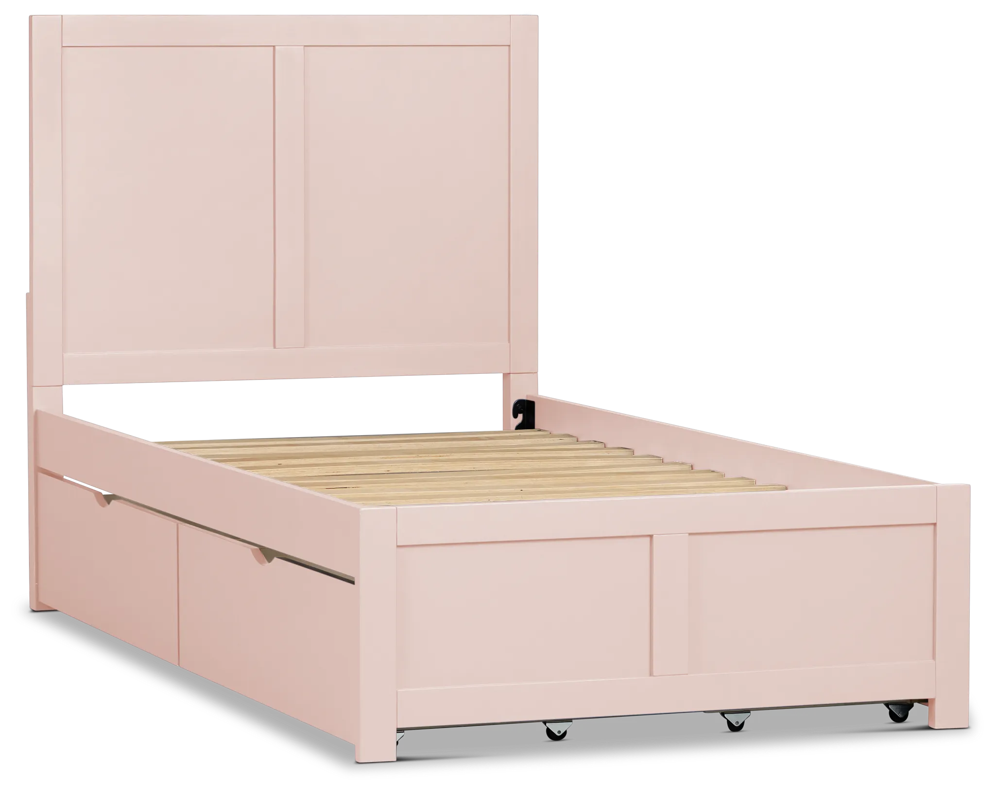 Charleston Pink Panel Bed With 4 Storage Drawers