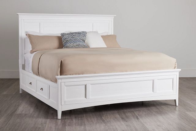 Heron Cove White Panel Storage Bed