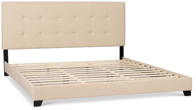 Flagler Beige Uph Panel Bed