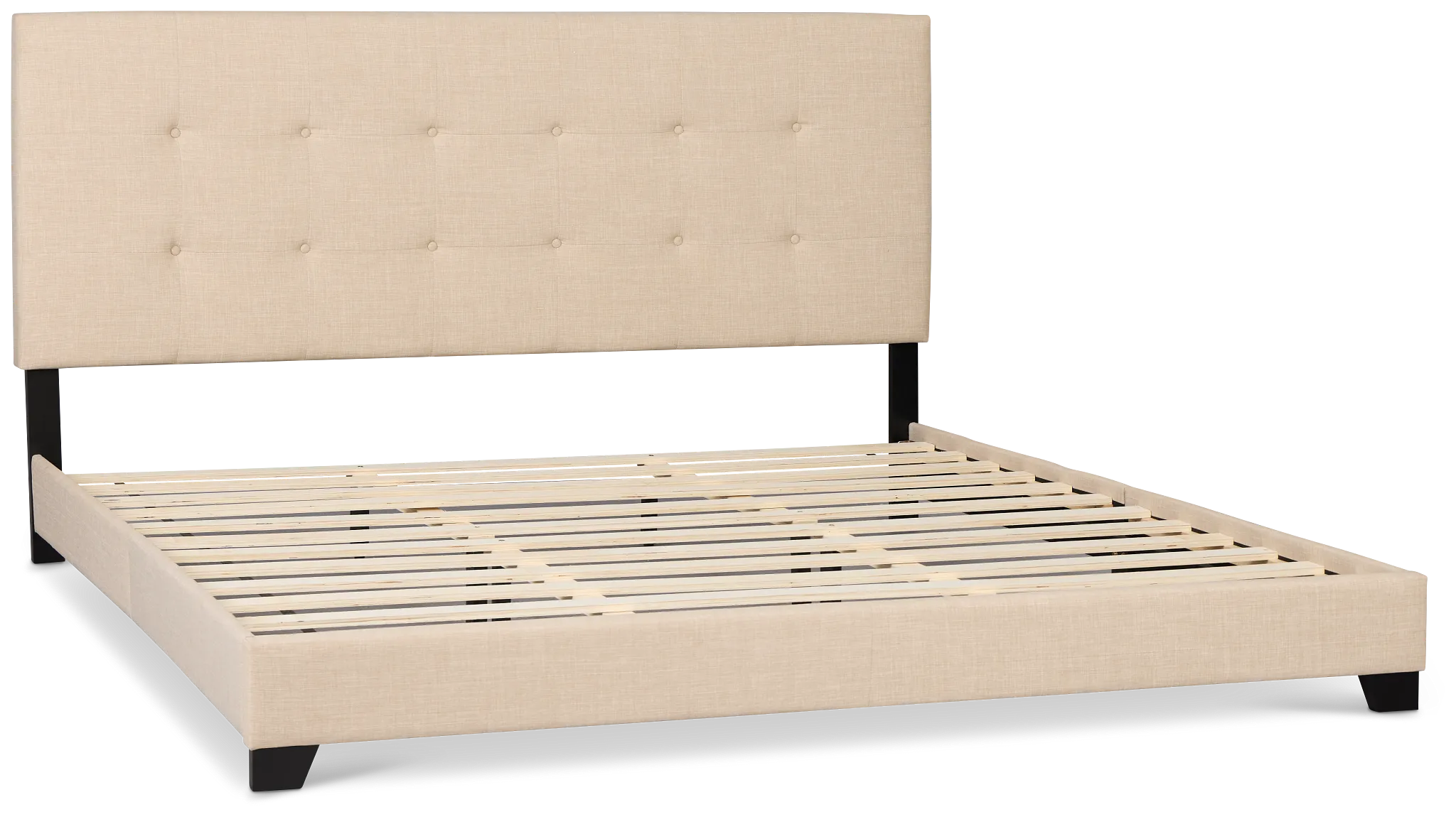 Flagler Beige Uph Panel Bed