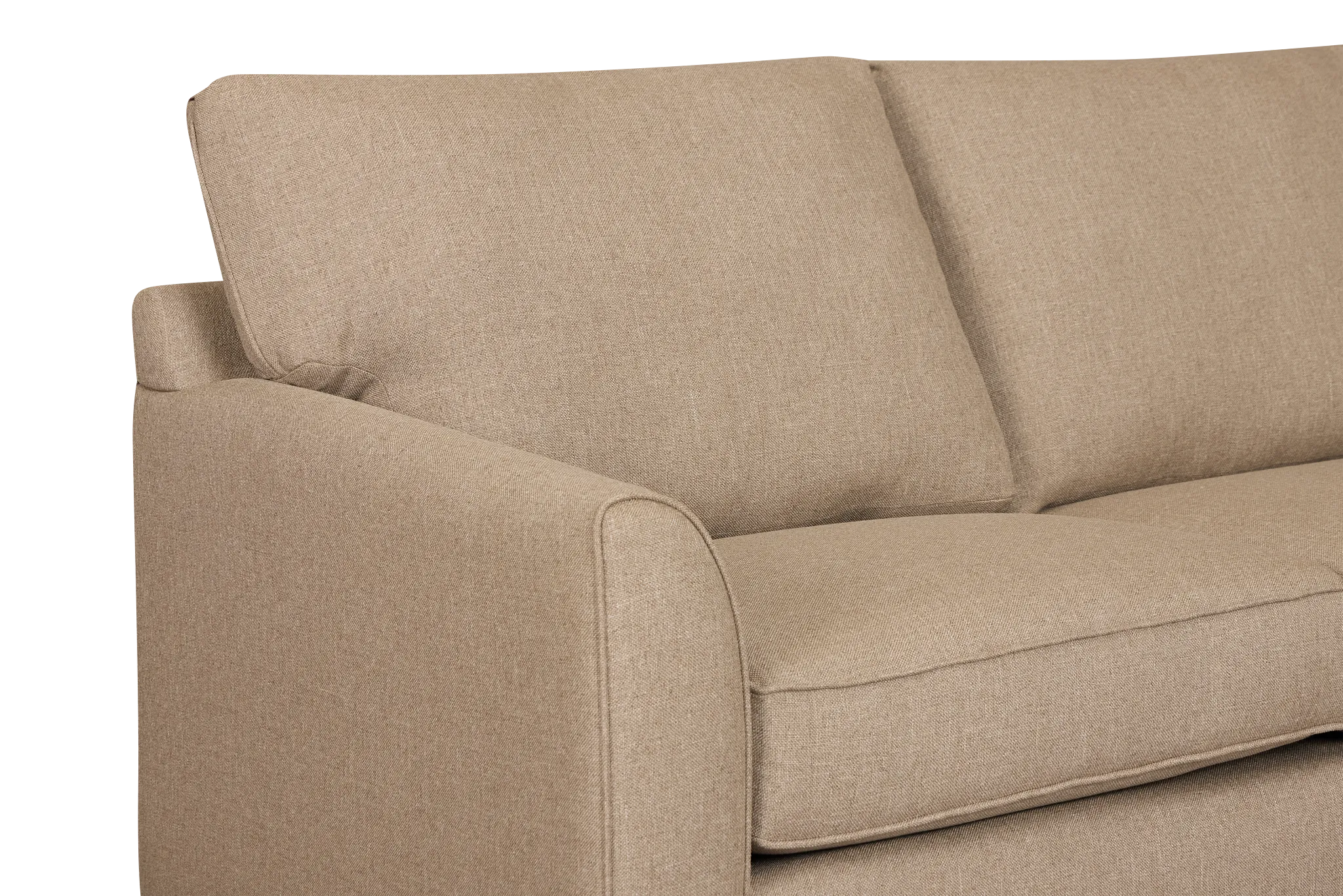 Tate Brown Fabric Medium Left Chaise Memory Foam Sleeper Sectional