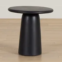 Malo Black Round End Table