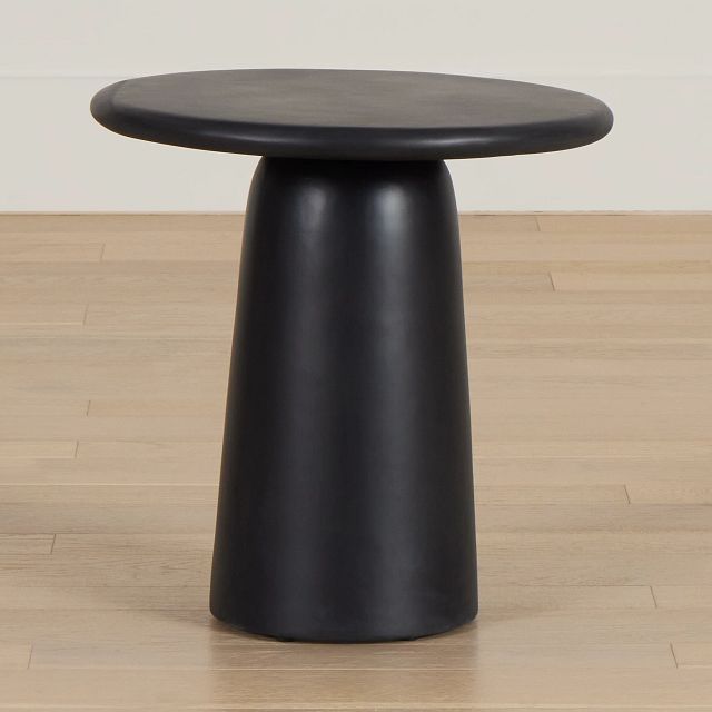 Malo Black Round End Table
