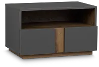 Brasilia Gray 1-drawer Nightstand