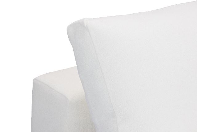 Destin Elite Ivory Fabric Armless Chair