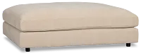 Lounge Light Beige Fabric Ottoman