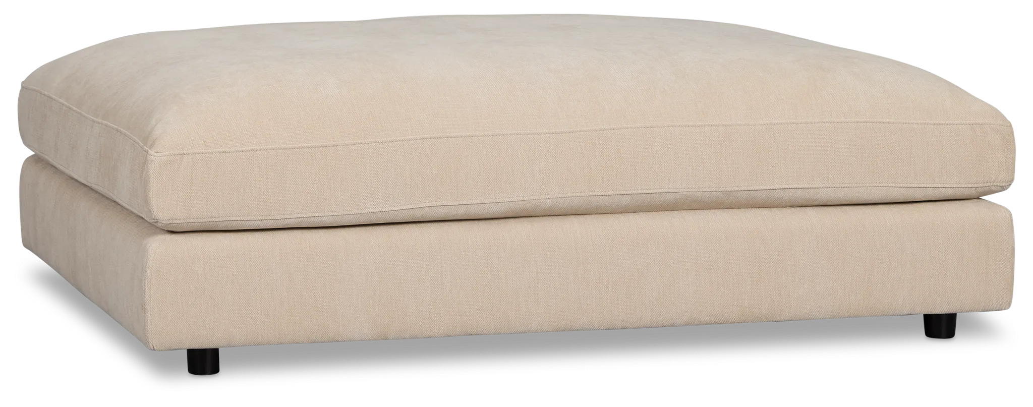 Lounge Light Beige Fabric Ottoman
