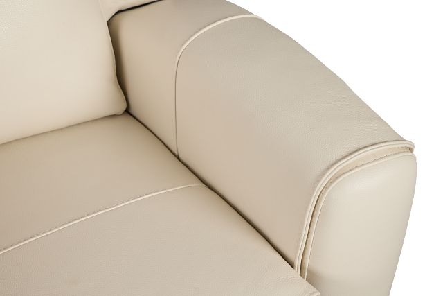 Walker Ivory Lthr/vinyl Power Recliner With Power Headrest
