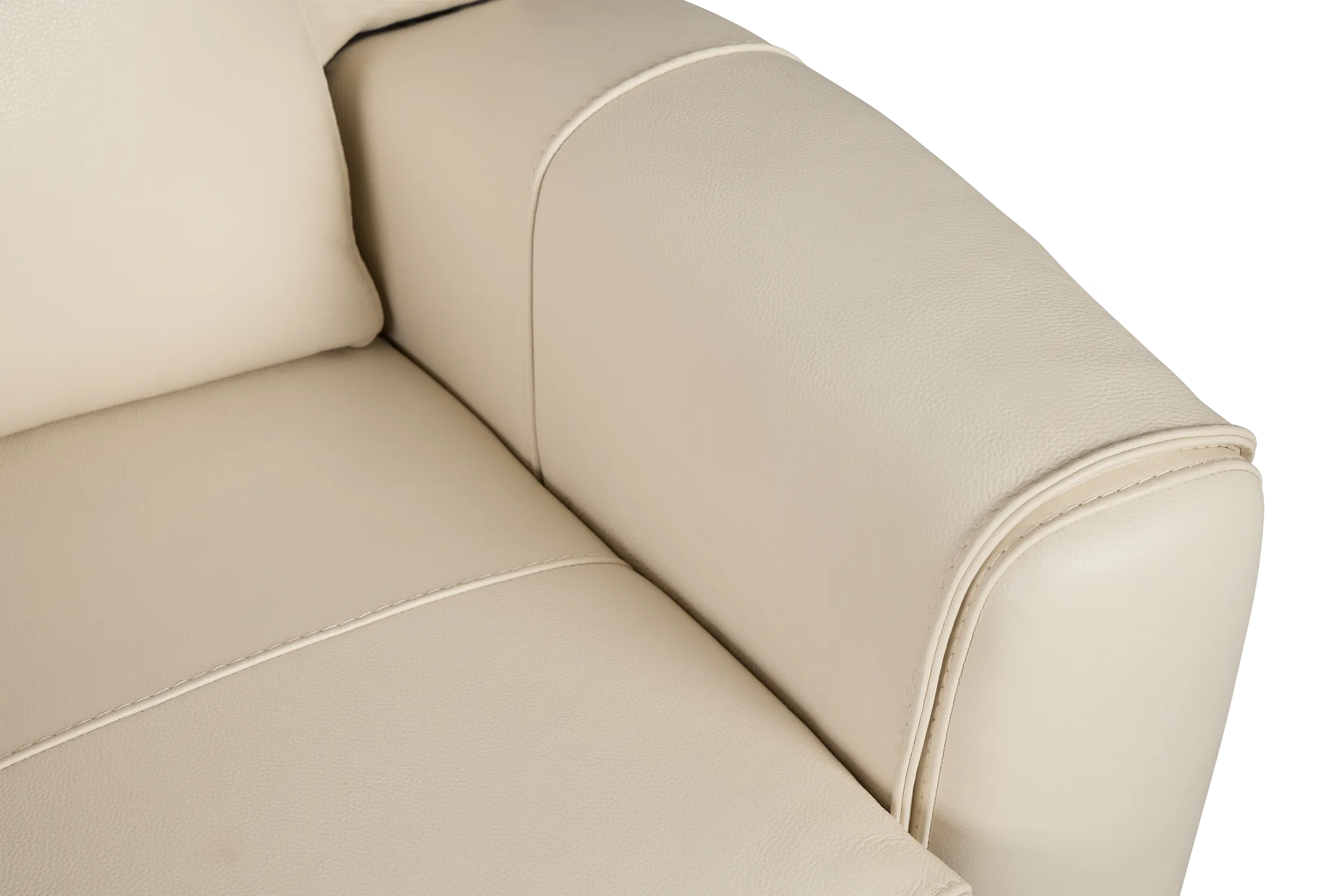 Walker Ivory Lthr/vinyl Power Recliner With Power Headrest