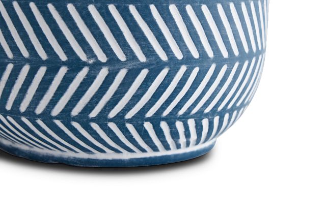 Shaw Dark Blue Set Of 3 Planter