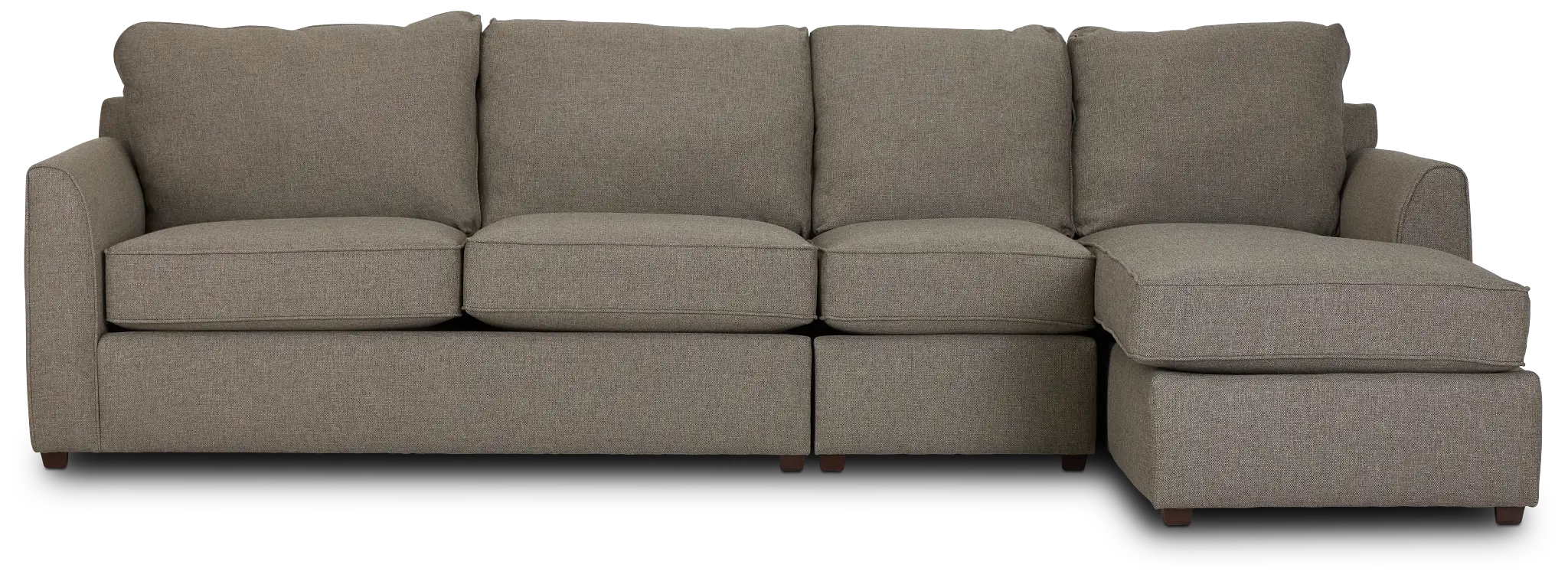Asheville Brown Fabric Small Right Chaise Sectional Asheville Brown Fabric Small Right Chaise Sectional