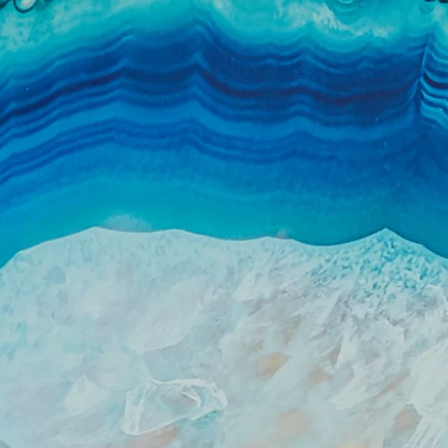 Quartz2 Blue Framed Wall Art