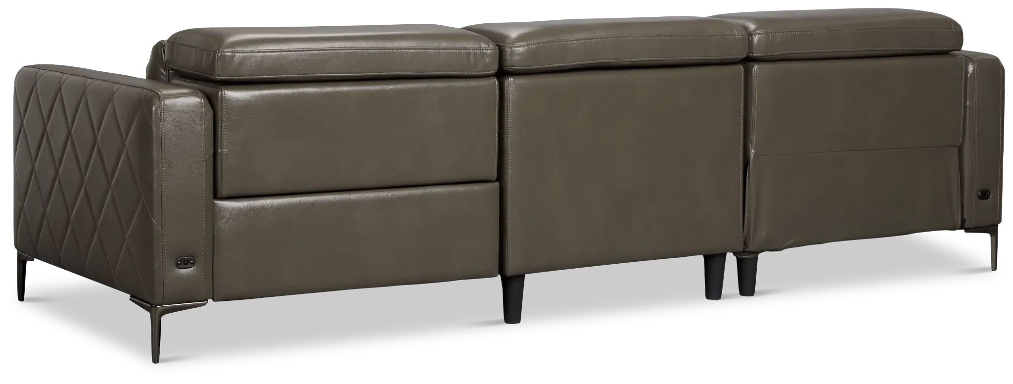 Ava Dark Gray Micro Left Chaise Power Reclining Sectional Ava Dark Gray Micro Left Chaise Power Reclining Sectional