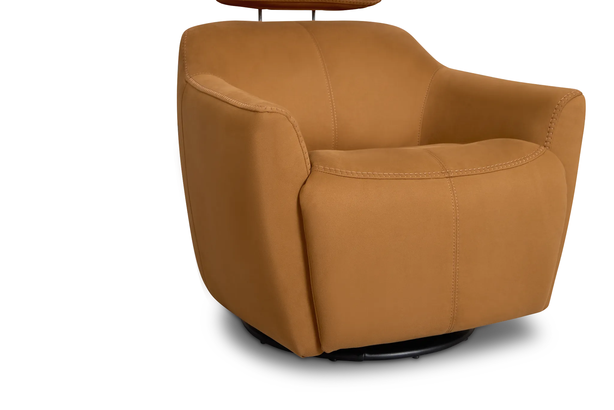 Aria Medium Brown Micro Power Swivel Recliner
