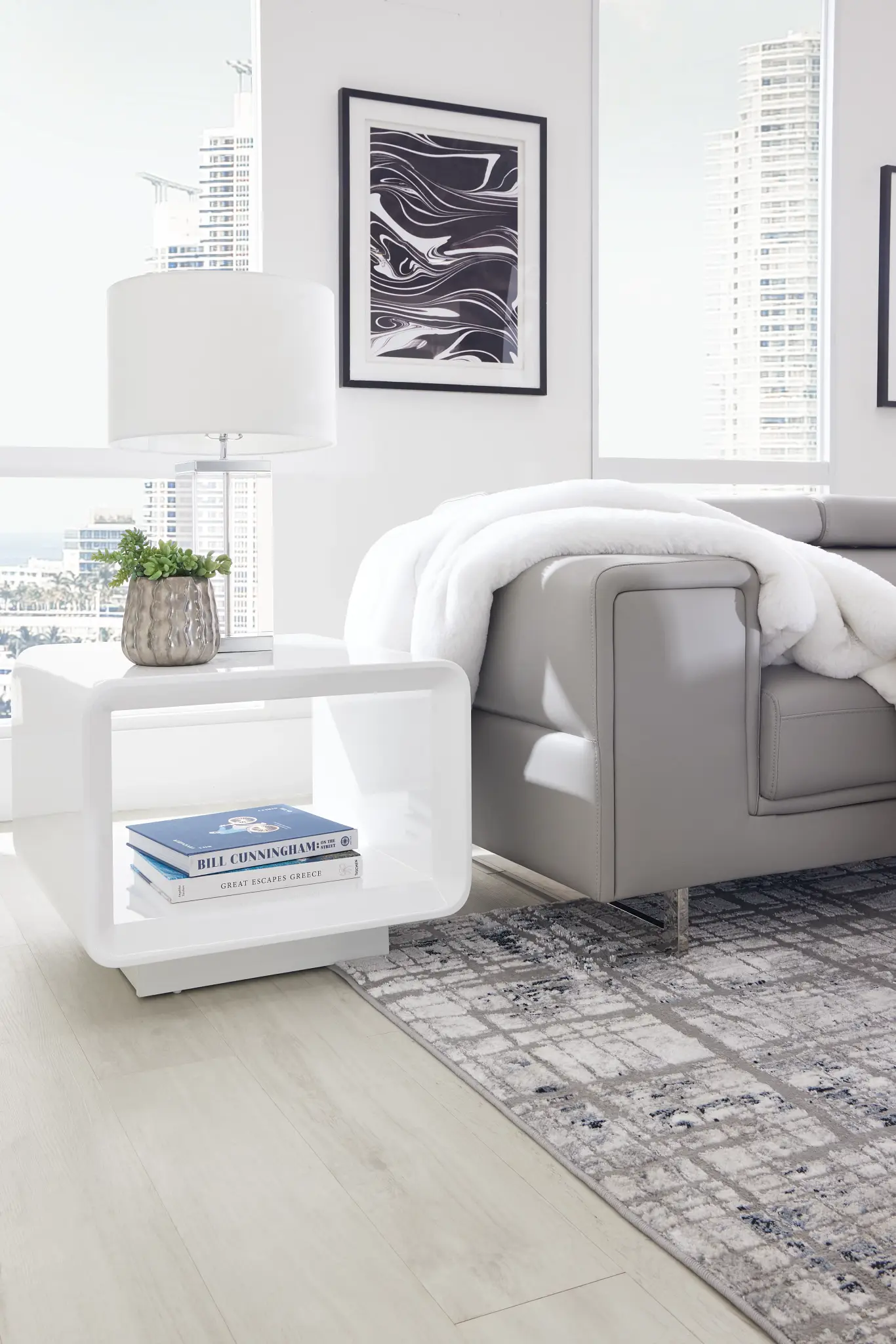 Zayden White Square End Table Zayden White Square End Table