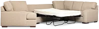 Sinclair Brown Fabric Left Cuddler Innerspring Sleeper Sectional