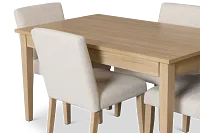 Layton Light Tone Storage Rectangular Table & 4 Upholstered Chairs