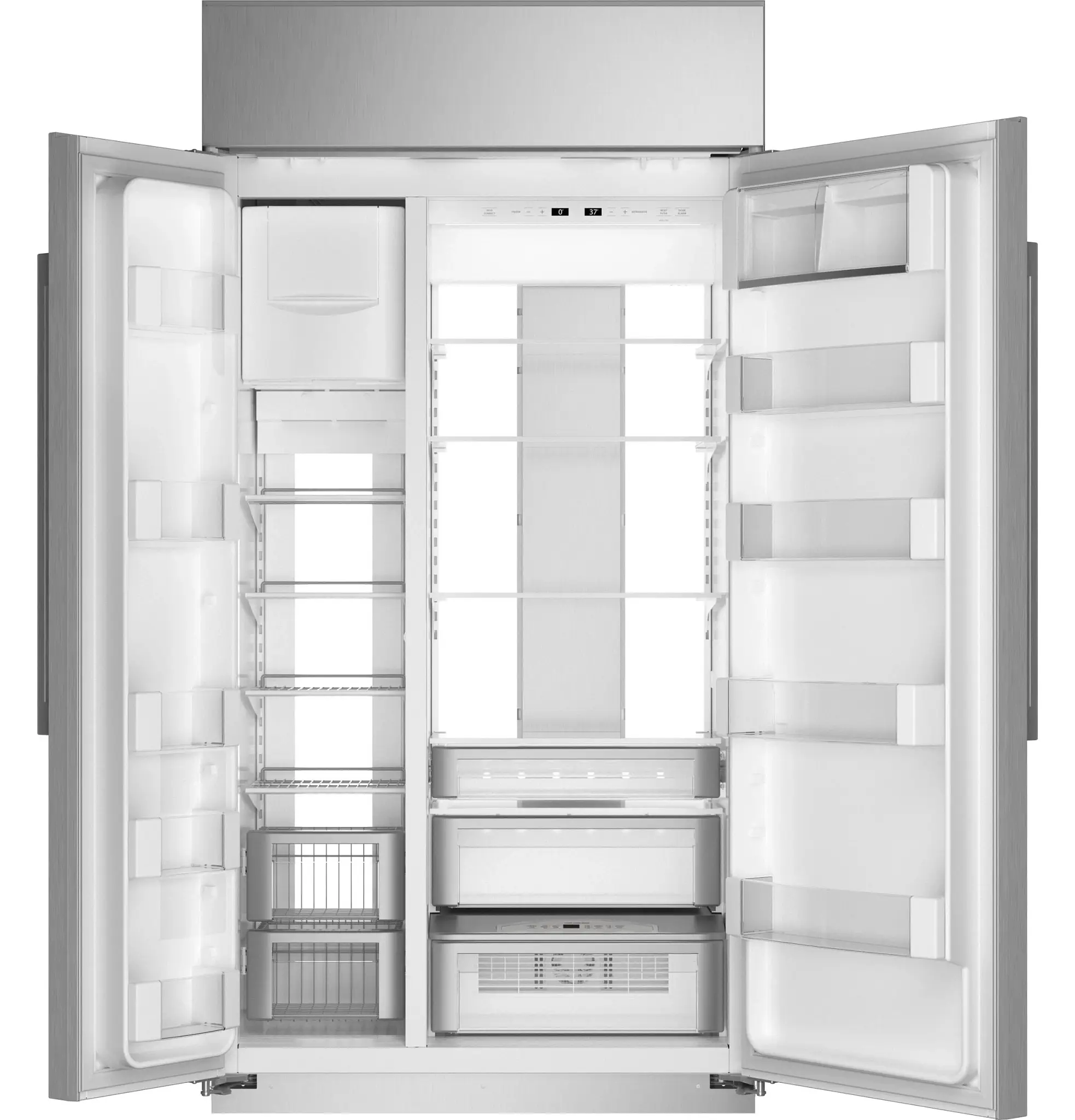 Ge Monogram 420 Series Stainless Steel 42" Side By Side Refrigerator Ge Monogram 420 Series Stainless Steel 42" Side By Side Refrigerator