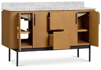 Nomad Light Tone 60" Double Bathroom Vanity