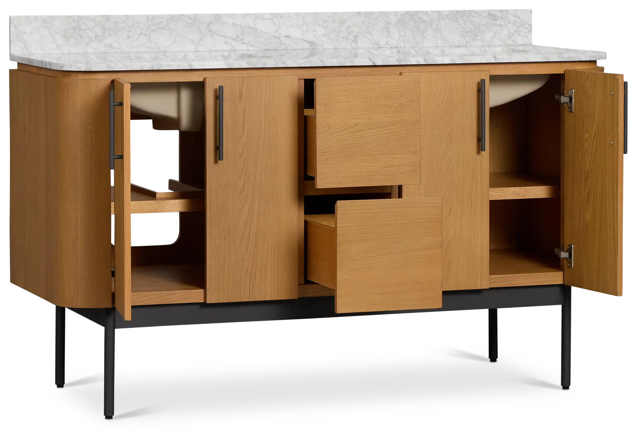 Nomad Light Tone 60" Double Bathroom Vanity