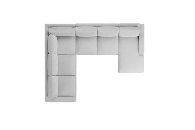 Edgewater Suave White Medium Right Chaise Sectional