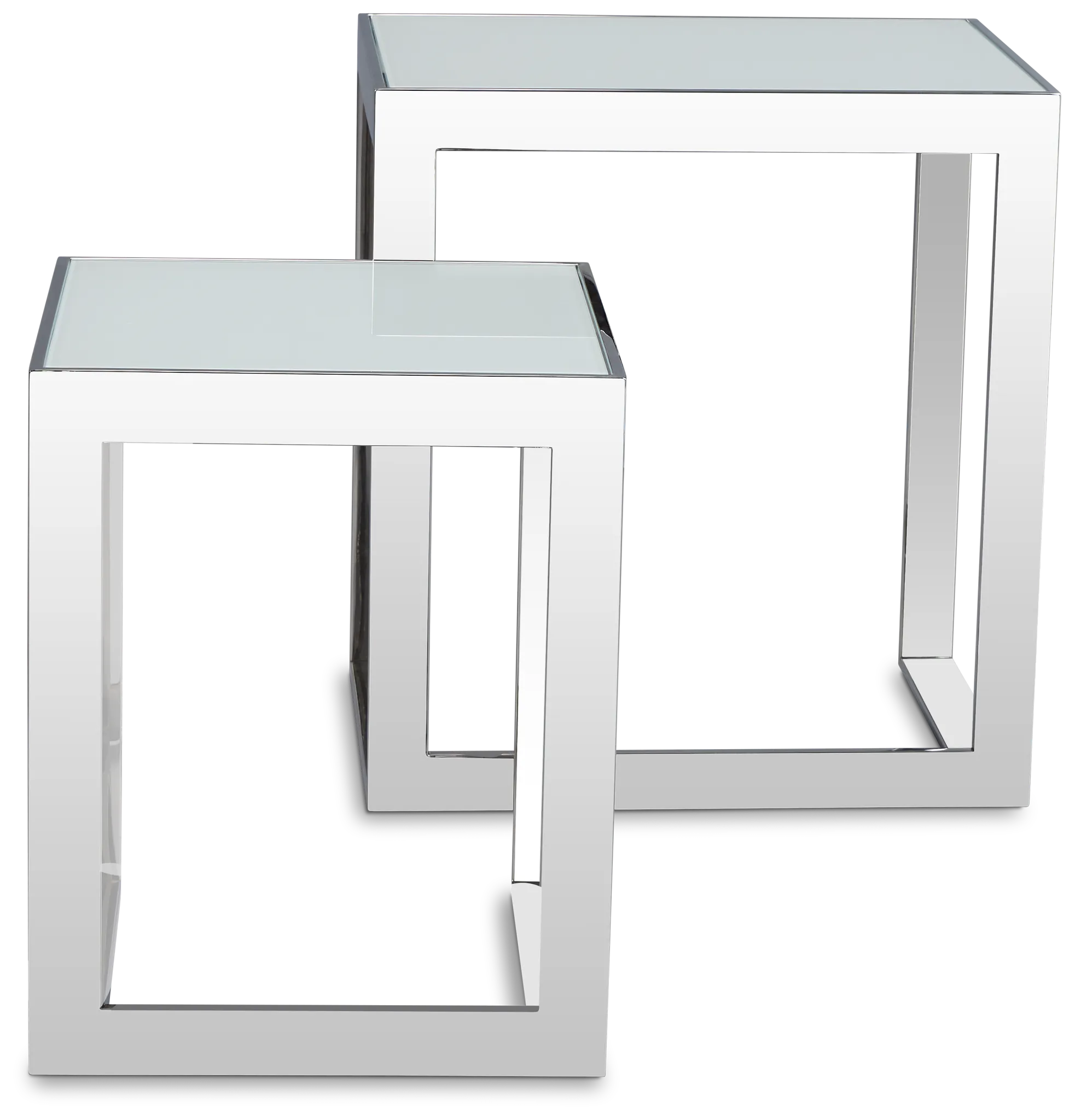 Nova White Set Of 2 Nesting End Table