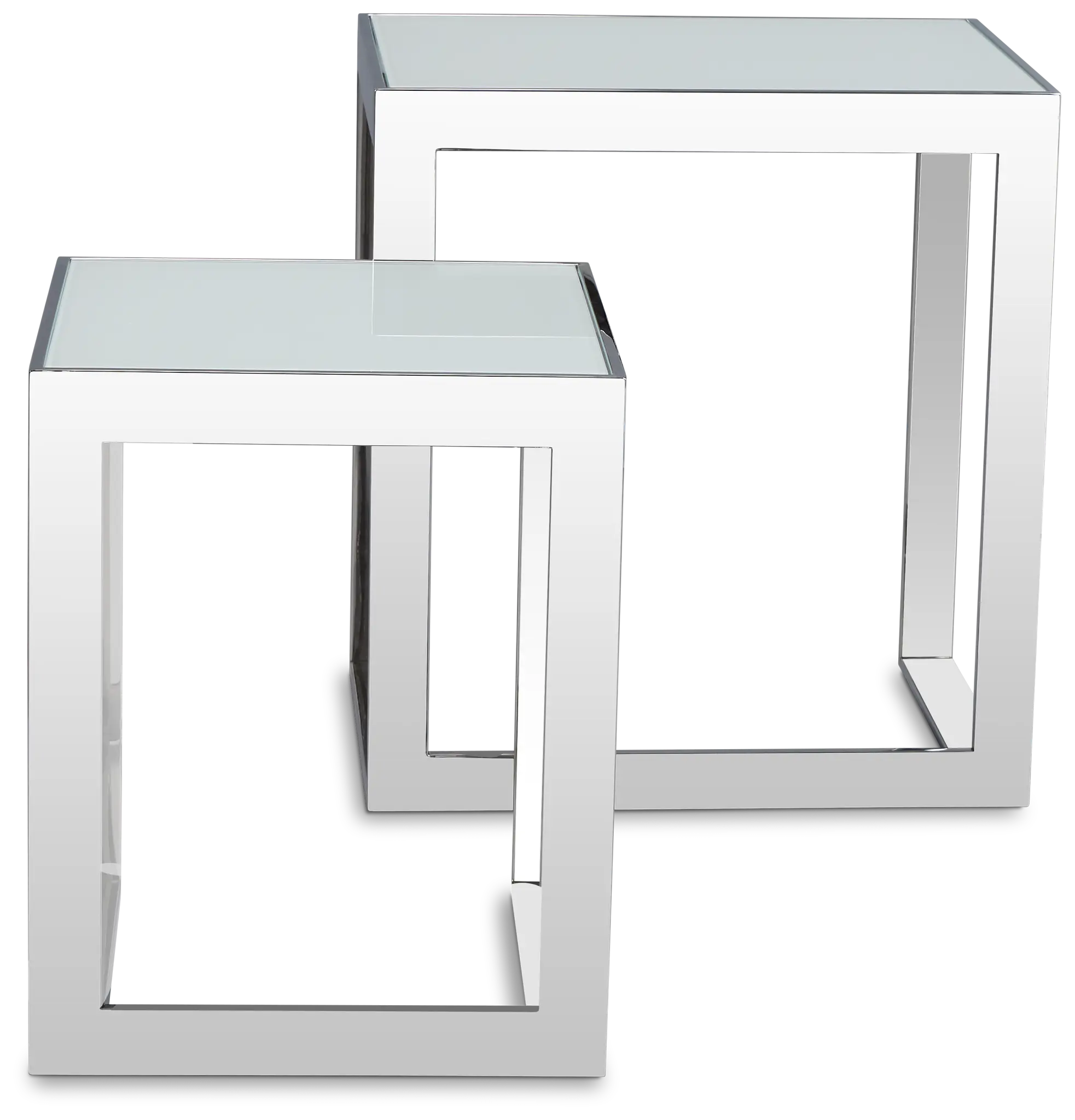 Nova White Set Of 2 Nesting End Table Nova White Set Of 2 Nesting End Table