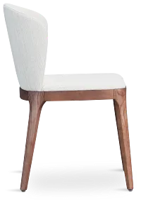 Nomad Light Beige Upholstered Side Chair With Mid Tone Legs