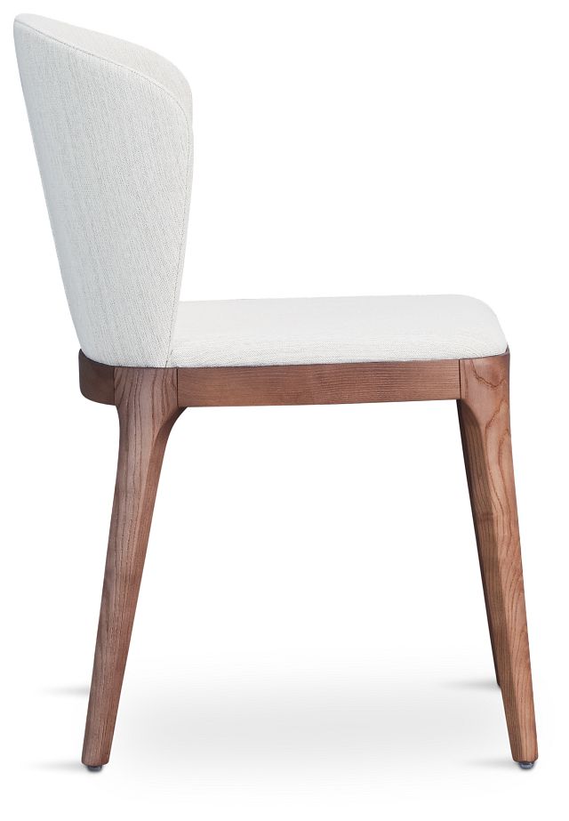 Nomad Light Beige Upholstered Side Chair With Mid Tone Legs