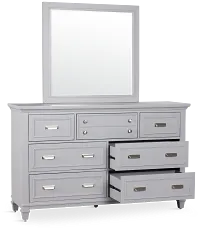 Cape Cod Gray Dresser & Mirror